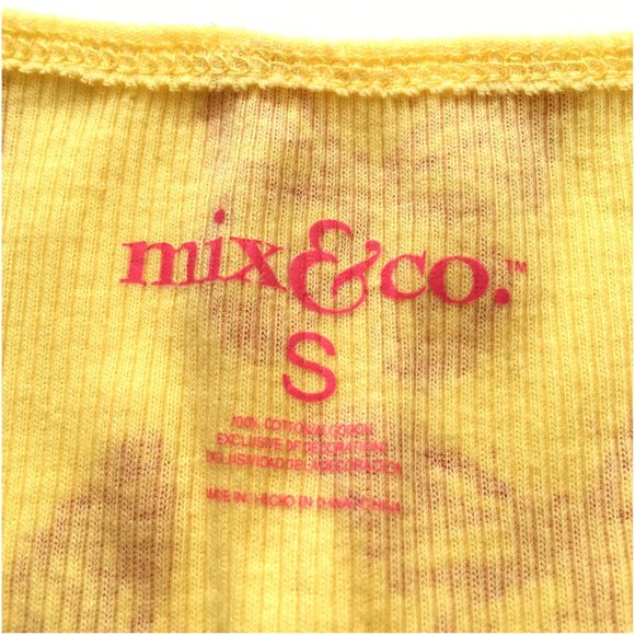 Mix & Co Yellow & Pink Butterfly Tank - Picture 3 of 3